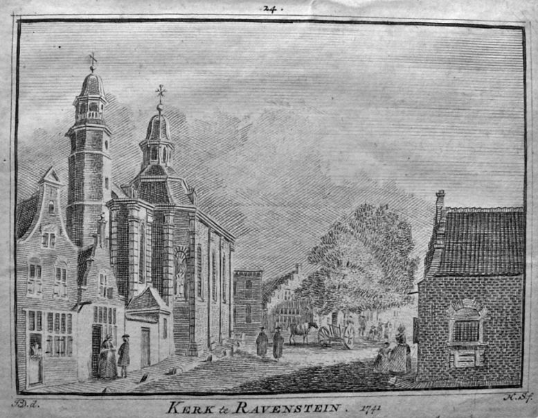 Foto: de Luciakerk te Ravenstein in 1741.