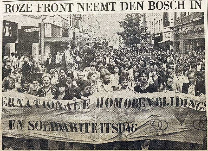  "Roze front neemt Den Bosch in", 29 juni 1981. Bron: Brabants Dagblad