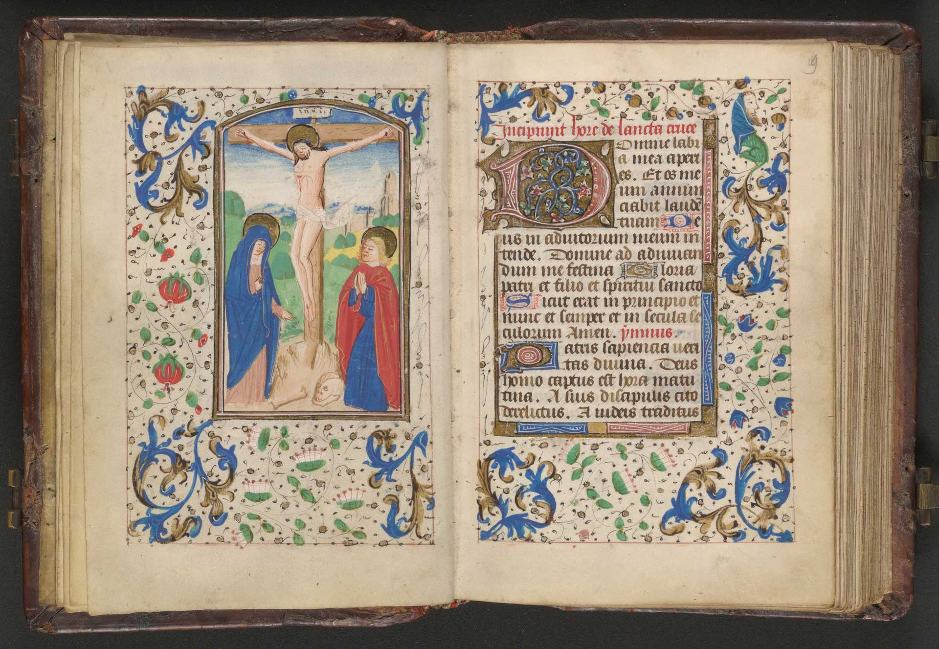 Pagina uit een getijdenboek, c. 1470 (BHIC, 2094Norbertijnenabdij van Berne, handschriften, 1400-1900, inv. nr. 6)