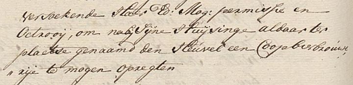 Verzoek van Johannes van den Boom om een brouwerij op te mogen zetten, 1778