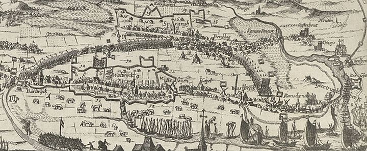 Het leger in de Langstraat, 1625. Bron: Rijksmuseum, Rijksstudio