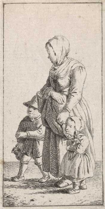 J.C. Janson, 1778 - 1823, Vrouw met twee kinderen (Rijksmuseum, RP-P-OB-47.882)