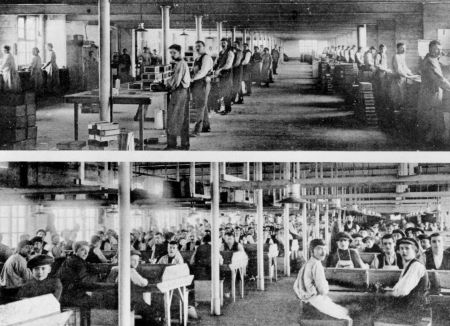 Sigarenmakers op de fabriek van Gardinge, ca. 1910 (bron: RHCe)