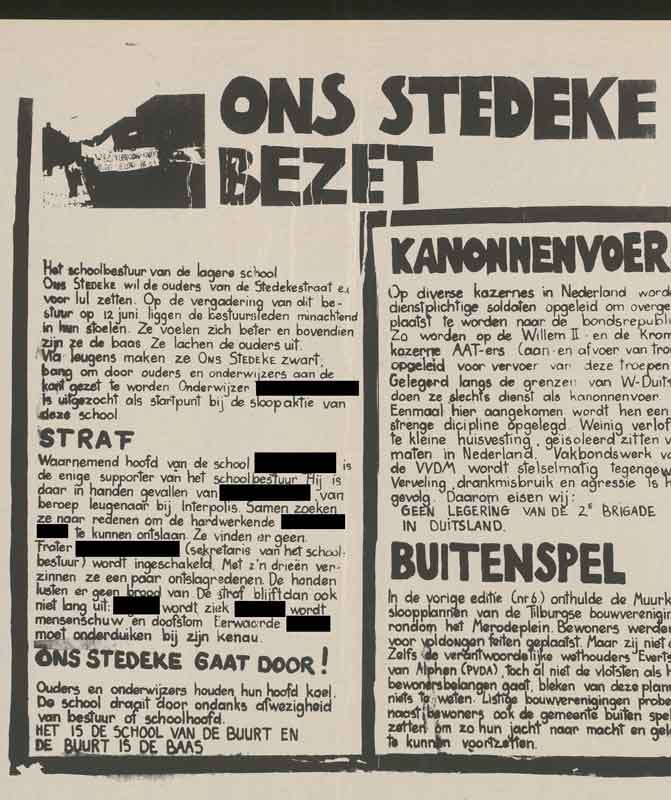 Bericht in de Muurkrant, 23 juni 1978 (bron: Regionaal Archief Tilburg)