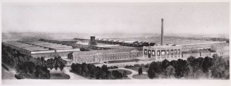 Het complex van wollenstoffenfabriek Van den Bergh - Krabbendam, 1913 (Collectie Regionaal Archief Tilburg)