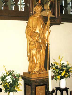 Sint-Jozefbeeld in de Udense abdij
