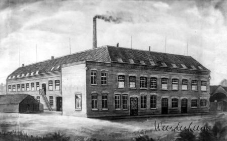 De sigarenfabriek van Gebrs. Van Best, 1886 (bron: HKK Weerderheem, collectie Mélotte)