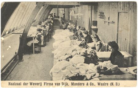 Naaizaal van Van Dijk Manders & Co (bron: archief Waalre's Erfgoed)