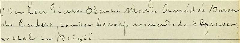 Deel van notariële akte van 12 november 1919 (West-Brabants Archief)
